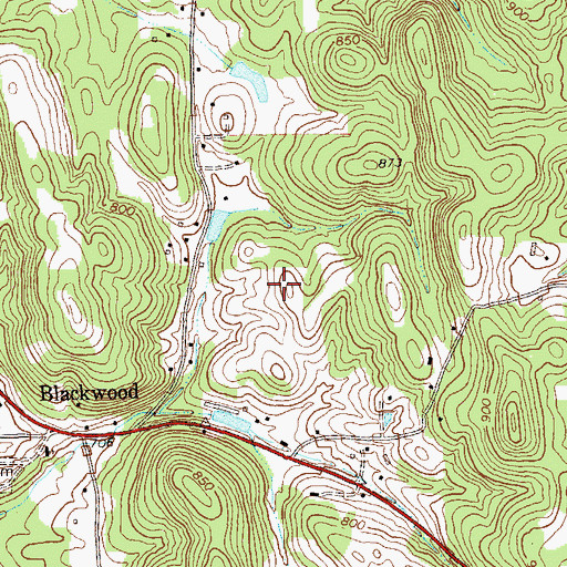 Topographic Map of WJTH-AM (Calhoun), GA