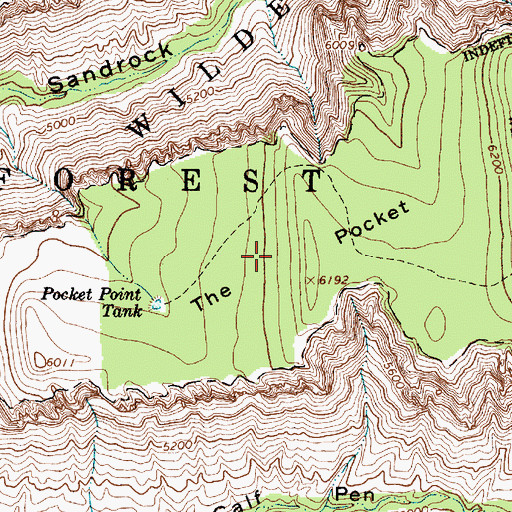 Topographic Map of The Pocket, AZ