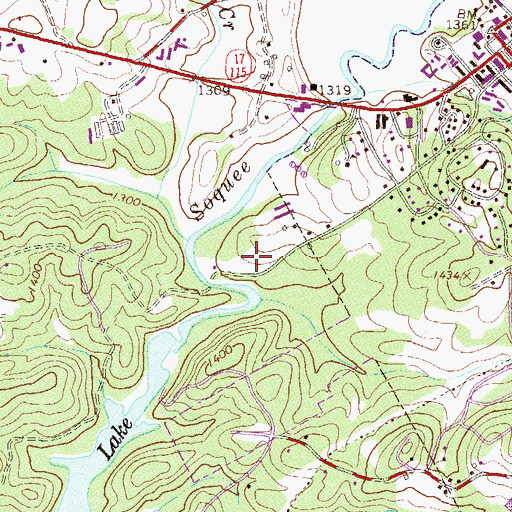 Topographic Map of WCHM-AM (Clarkesville), GA
