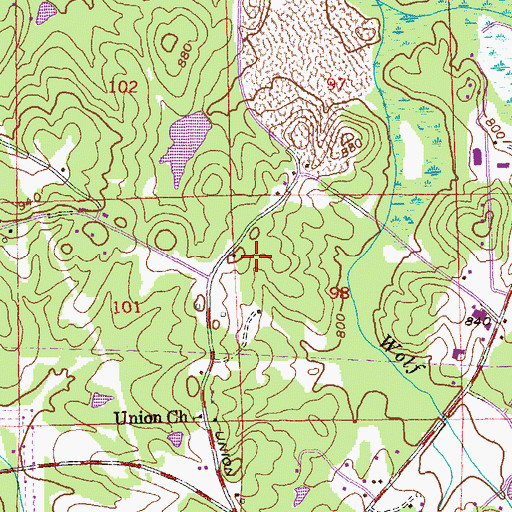 Topographic Map of WREE-AM (College Park), GA