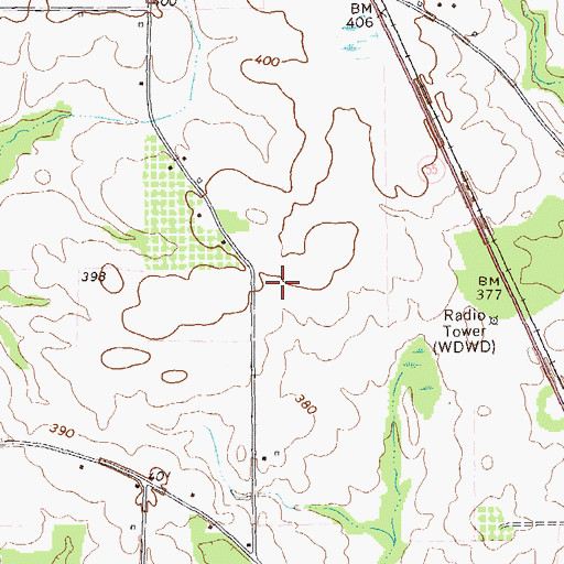 Topographic Map of WHIA-AM (Dawson), GA