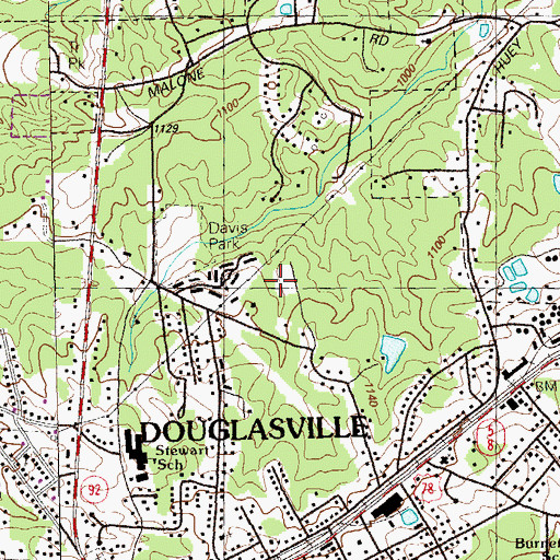 Topographic Map of WDCY-AM (Douglasville), GA