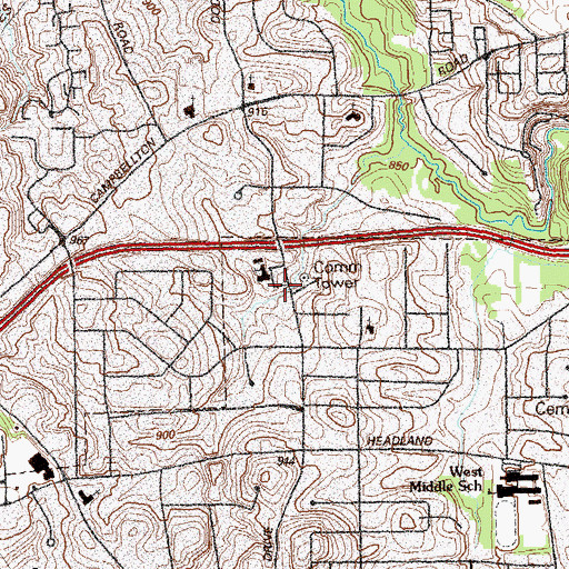 Topographic Map of WTJH-AM (East Point), GA