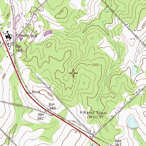 Topographic Map of WUFF-AM (Eastman), GA
