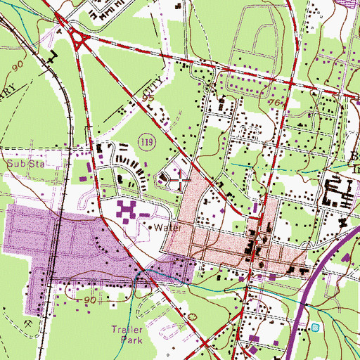 Topographic Map of WGML-AM (Hinesville), GA