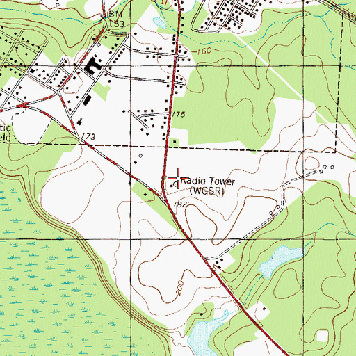 Topographic Map of WGSR-AM (Millen), GA