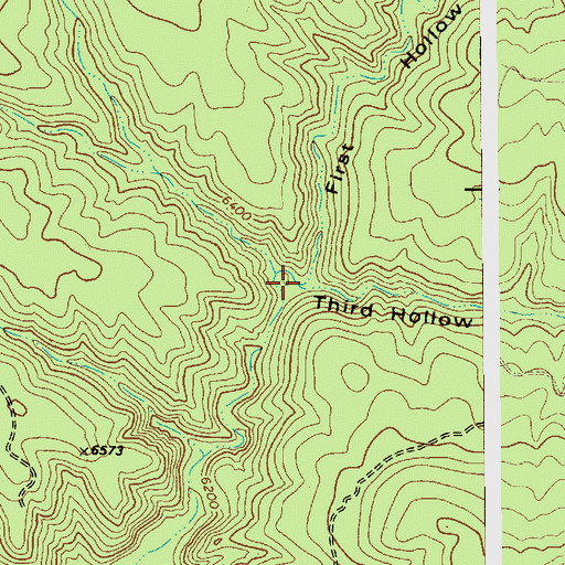 Topographic Map of Third Hollow, AZ