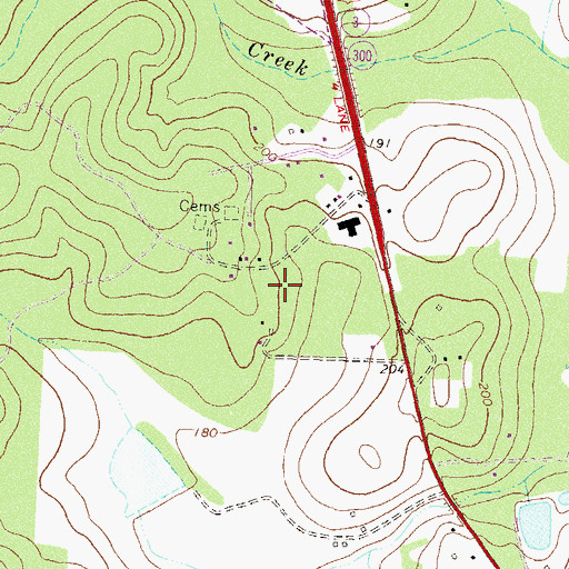 Topographic Map of WHGH-AM (Thomasville), GA