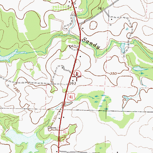 Topographic Map of WWWN-AM (Vienna), GA