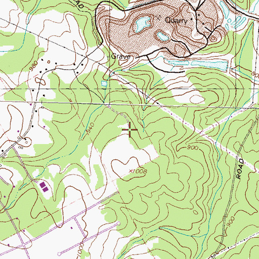Topographic Map of WALR-FM (Athens), GA