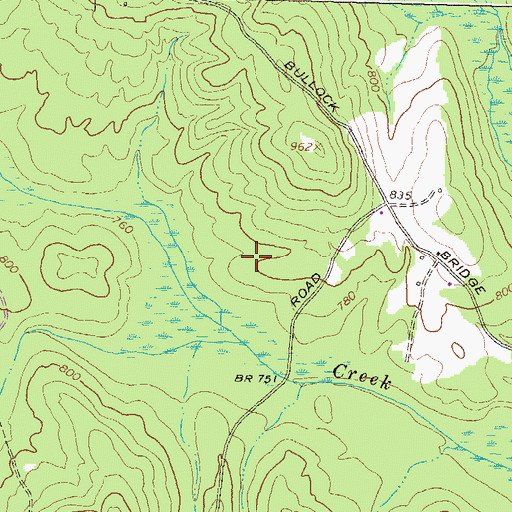 Topographic Map of WALR-FM (Athens), GA