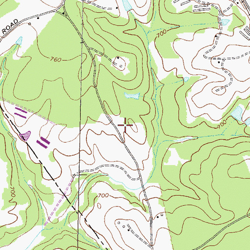 Topographic Map of WUGA-FM (Athens), GA