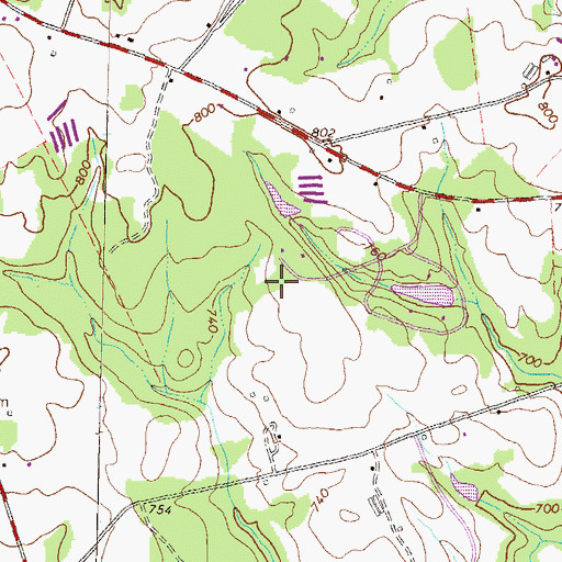 Topographic Map of WMSL-FM (Athens), GA