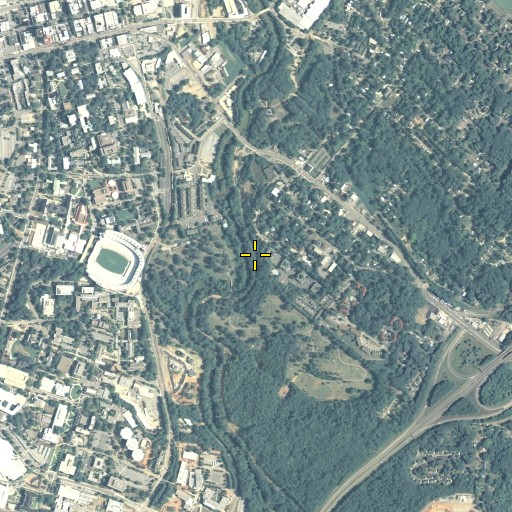 Aerial/Satellite Image of WUOG-FM (Athens), GA