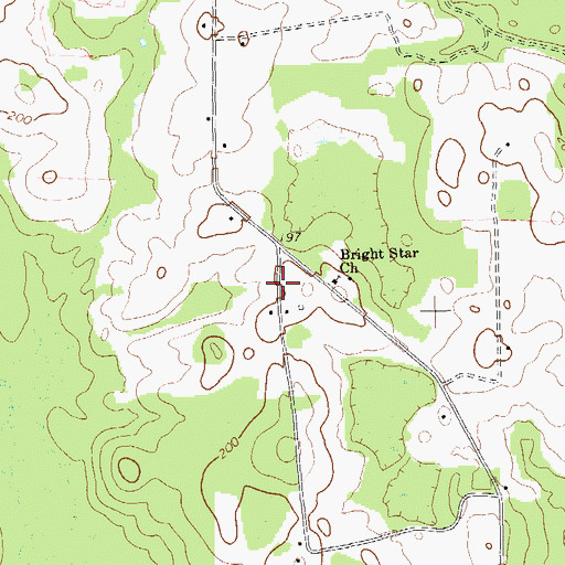 Topographic Map of WDKZ-FM (Blakely), GA