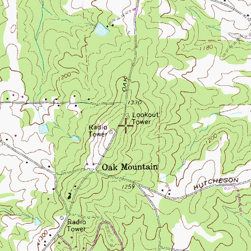 Topographic Map of WWGC-FM (Carrollton), GA