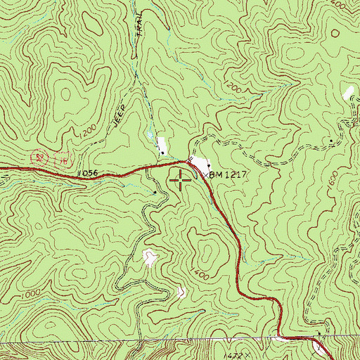 Topographic Map of WQMT-FM (Chatsworth), GA