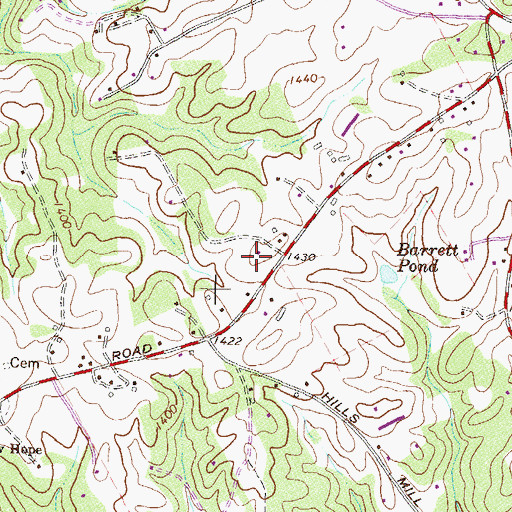 Topographic Map of WMJE-FM (Clarkesville), GA