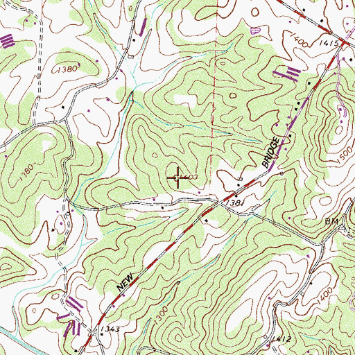 Topographic Map of WCON-FM (Cornelia), GA