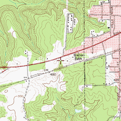 Topographic Map of WDRL-FM (Cuthbert), GA