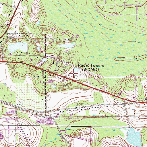 Topographic Map of WDMG-FM (Douglas), GA