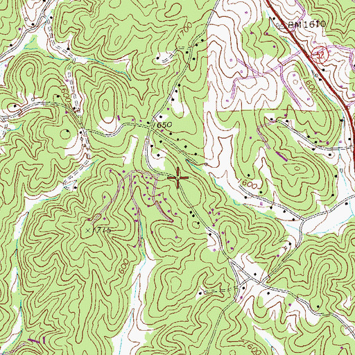 Topographic Map of WLJA-FM (Ellijay), GA