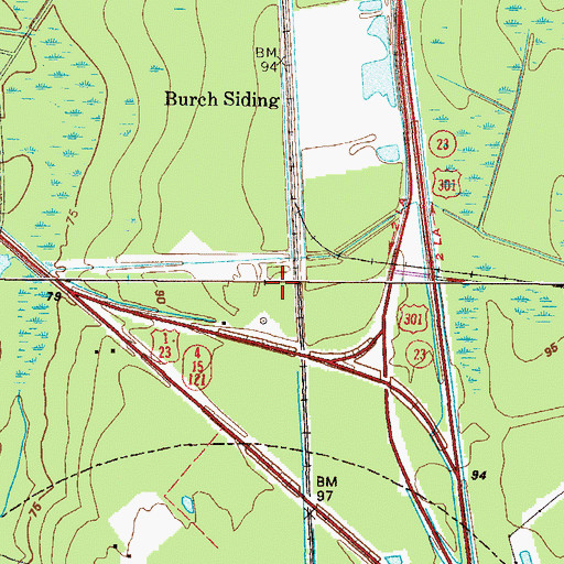 Topographic Map of WOKF-FM (Folkston), GA