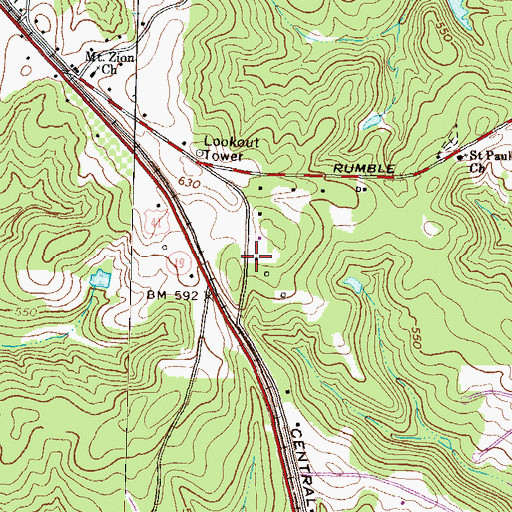 Topographic Map of WFXM-FM (Forsyth), GA