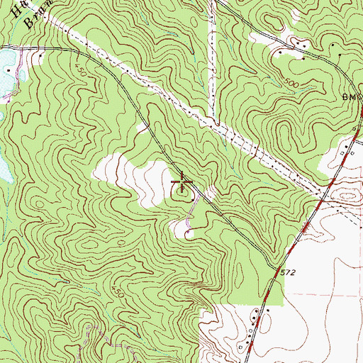 Topographic Map of WJTG-FM (Fort Valley), GA