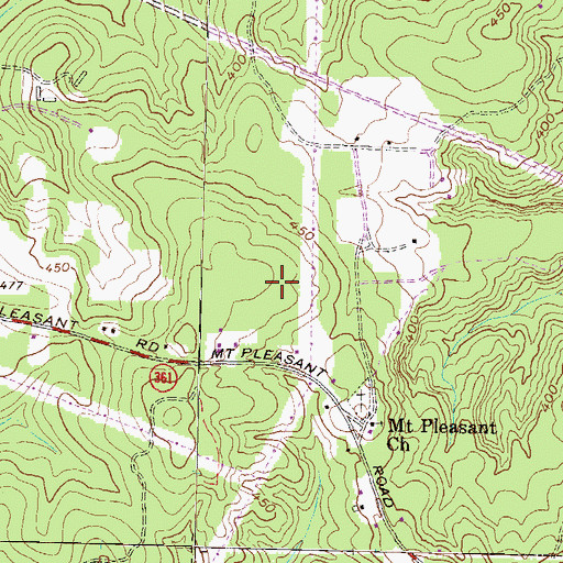 Topographic Map of WQBZ-FM (Fort Valley), GA