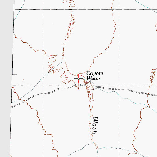 Topographic Map of Coyote Water, AZ