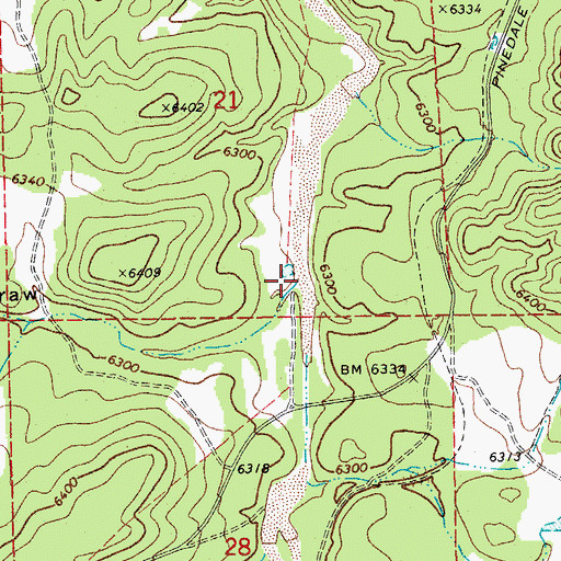 Topographic Map of Thomas Draw, AZ