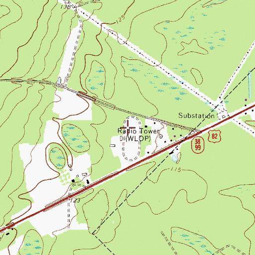 Topographic Map of WIFO-FM (Jesup), GA