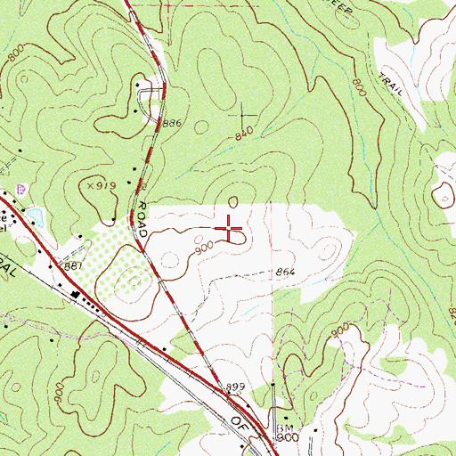 Topographic Map of WYAI-FM (La Grange), GA