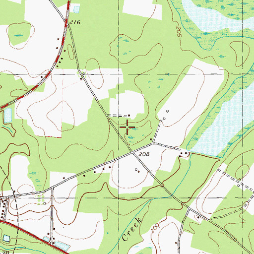 Topographic Map of WHFE-FM (Lakeland), GA