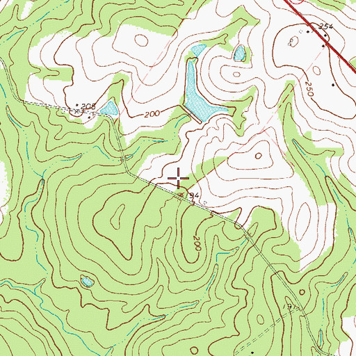 Topographic Map of WLYU-FM (Lyons), GA