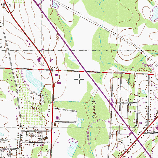 Topographic Map of WMTM-FM (Moultrie), GA