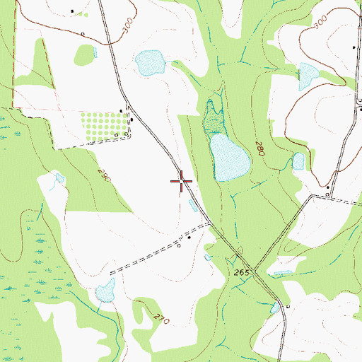 Topographic Map of WSIZ-FM (Ocilla), GA