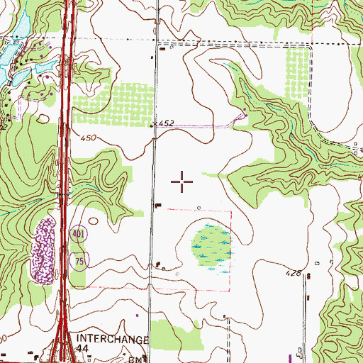 Topographic Map of WPGA-FM (Perry), GA