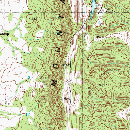 Topographic Map of WSGC-FM (Ringgold), GA