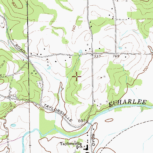 Topographic Map of WTSH-FM (Rockmart), GA