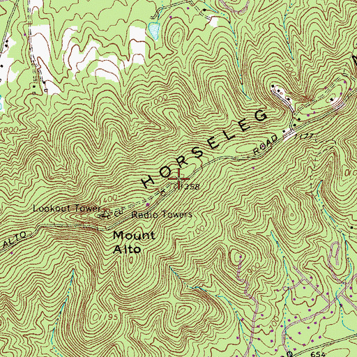 Topographic Map of WKCX-FM (Rome), GA