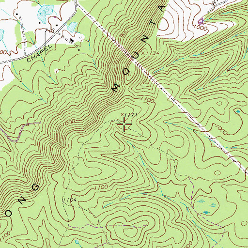 Topographic Map of WKCX-FM (Rome), GA