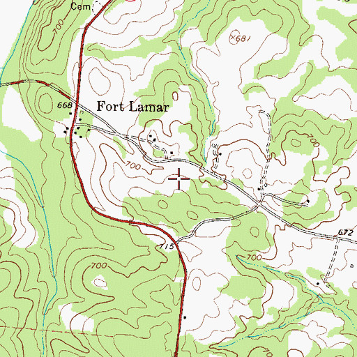 Topographic Map of WPUP-FM (Royston), GA