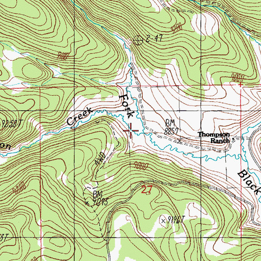 Topographic Map of Thompson Creek, AZ