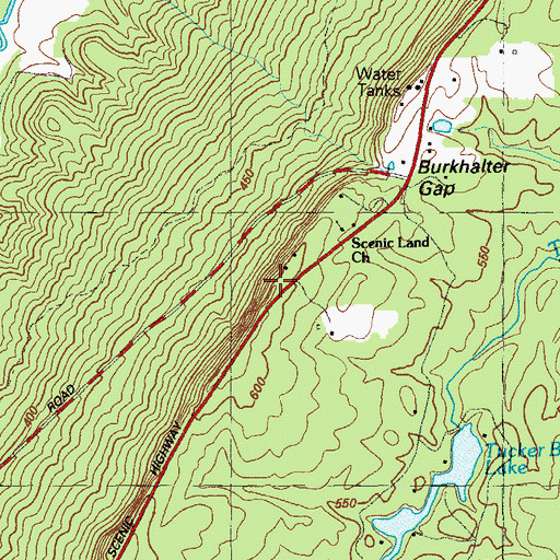 Topographic Map of WBDX-FM (Trenton), GA