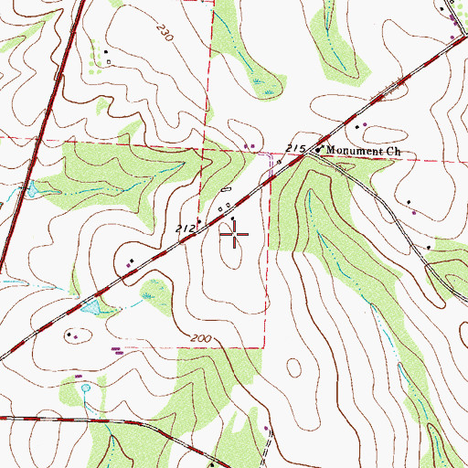 Topographic Map of WZLS-FM (Valdosta), GA