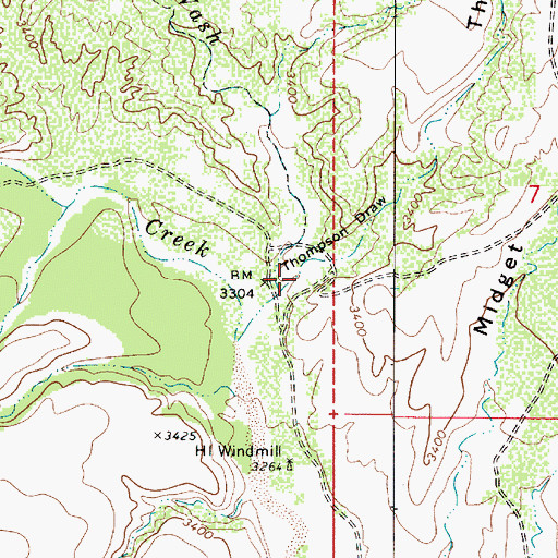 Topographic Map of Thompson Draw, AZ