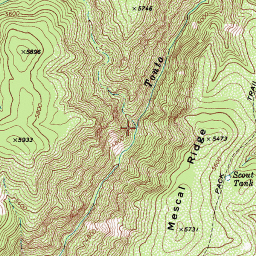 Topographic Map of Thompson Draw, AZ