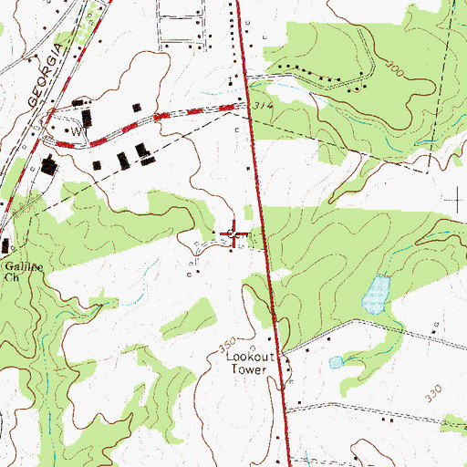 Topographic Map of WIML-FM (Wrightsville), GA